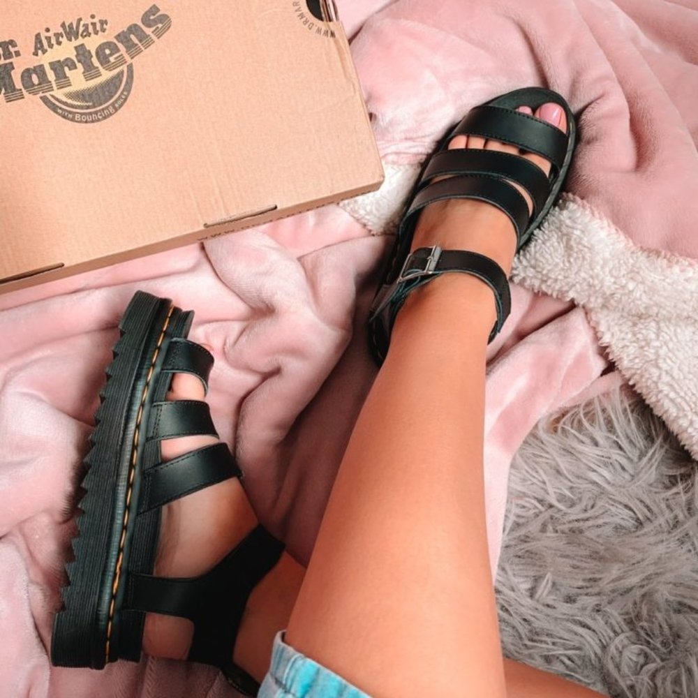 Dr. Martens Blaire Hydro Leather Strap Sandals